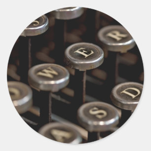 Schreibmaschine Runder Aufkleber