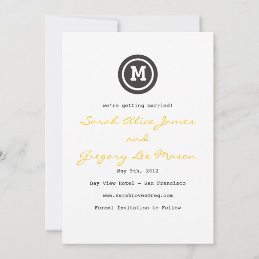 Schreibmaschine Save the Date (Rückseite)