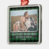 Schreibmaschine Schriftart Green Kariert Couple Fi Ornament Aus Metall (Links)