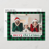 Schreibmaschine Schriftart Merry Christmas Foto Gr Postkarte (Vorne/Hinten)