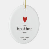 Schreibmaschine Schriftart Personalisiert Bester B Keramik Ornament (Rechts)