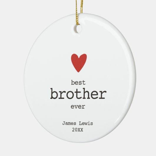 Schreibmaschine Schriftart Personalisiert Bester B Keramik Ornament (Links)