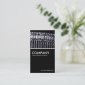 Schreibmaschine - Schwarz Visitenkarte (Stehend Vorderseite)