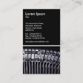 Schreibmaschine - Schwarz Visitenkarte (Rückseite)