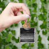 Schreibmaschine Schwarz/Weiß Schlüsselanhänger (Hand)