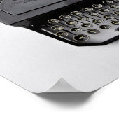 Schreibmaschine, Schwarzweißfoto, Poster (Ecke)