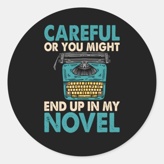 Schreibmaschine Sie könnten in meinem neuartigen E Runder Aufkleber (Vorderseite)