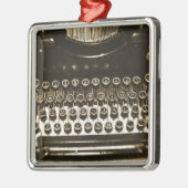 Schreibmaschine Silbernes Ornament (Links)