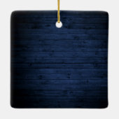 Schreibmaschine Text Blue Wood Erster Weihnachtsfe Keramikornament (Rückseite)