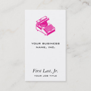 Schreibmaschine Typ - Schreibmaschine für Magenta Visitenkarte
