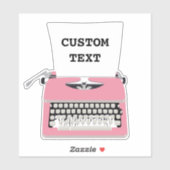 Schreibmaschine und benutzerdefinierter Text in Ro Aufkleber (Blatt)