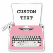 Schreibmaschine und benutzerdefinierter Text in Ro Aufkleber (Vorderseite)
