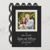 Schreibmaschine und Skript-Foto Save the Date (Vorne/Hinten)