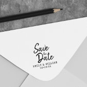 Schreibmaschine und Skript Save the Date Permastempel