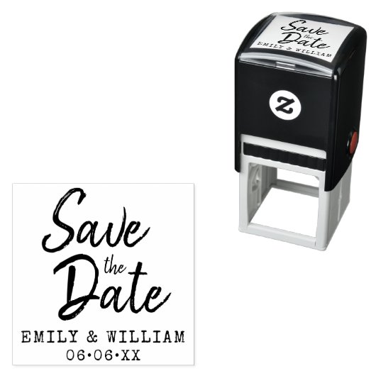 Schreibmaschine und Skript Save the Date Permastempel (Beispiel)