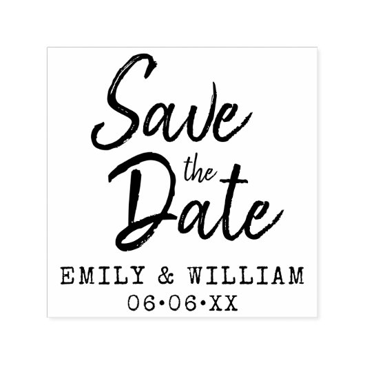 Schreibmaschine und Skript Save the Date Permastempel (Design)