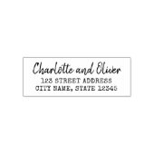 Schreibmaschine und Skriptname Couple-Rücksendeadr Permastempel (Design)