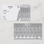 Schreibmaschine VERFASSER-AUTORN-VISITENKARTE Visitenkarte (Vorne/Hinten)