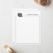 Schreibmaschine Vintag Moderne benutzerdefinierte  Mitteilungskarte (Vorderseite/Rückseite Beispiel)