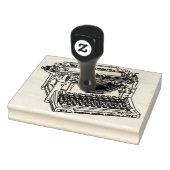 Schreibmaschine Wood Handle Art Briefmarke Gummistempel (Stempel)