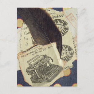 Schreibmaschinen-Collage Postkarte