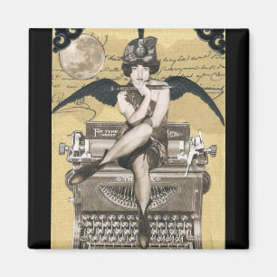 Schreibmaschinen-Muse-Magnet Magnet