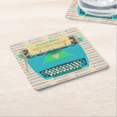 Schreibmaschinen-schreibt Retro Schreibens-Raum Rechteckiger Pappuntersetzer (angewinkelt)