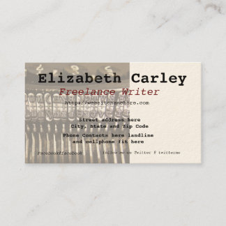 Schreibmaschinen-Szenen-Visitenkarte Visitenkarte