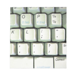 Schreibmaschinen-Tastatur Notizblock