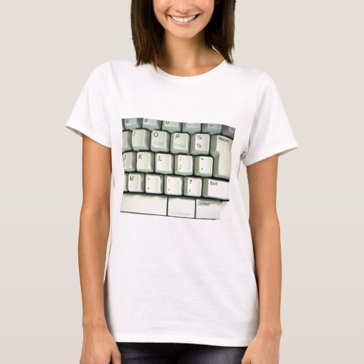 Schreibmaschinen-Tastatur T-Shirt (Vorderseite)