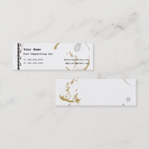 Schreibmaschinen-Typografie-Kunst Skinny Visitenka Mini Visitenkarte