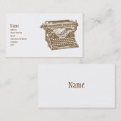 Schreibmaschinen-Visitenkarte Visitenkarte (Vorne/Hinten)