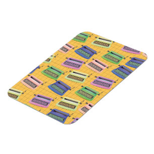 Schreibmaschinen zeichnen Cartoon. Magnet