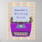 Schreibmaschinenautoren - Personalisierter Schreib Poster (Vorne)