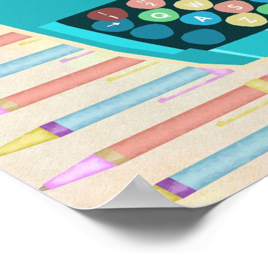 Schreibmaschinenautoren - Personalisierter Schreib Poster (Ecke)