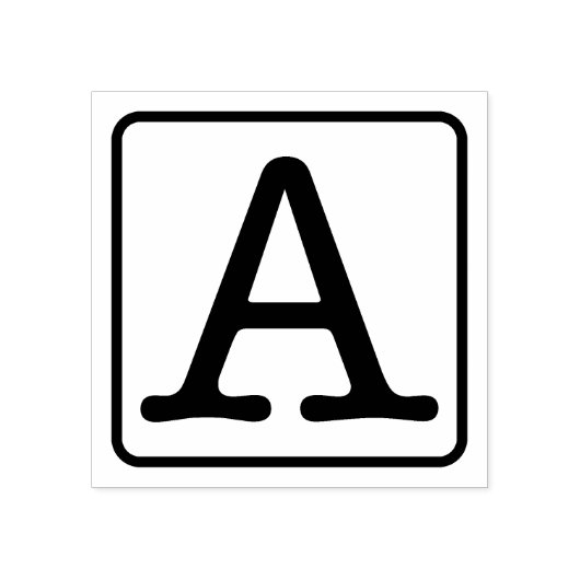 Schreibmaschinenbrief A Gummistempel (Prägung)