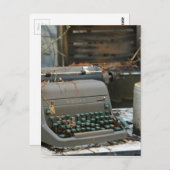 Schreibmaschinenbrief Postkarte (Vorne/Hinten)