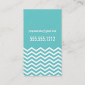 Schreibmaschinengeschäftskarte aquamarin visitenkarte (Rückseite)