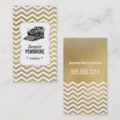 Schreibmaschinengeschäftskarte - Imitatfolie Visitenkarte (Vorne/Hinten)