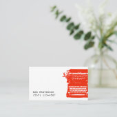 Schreibmaschinengeschäftskarte Visitenkarte (Stehend Vorderseite)