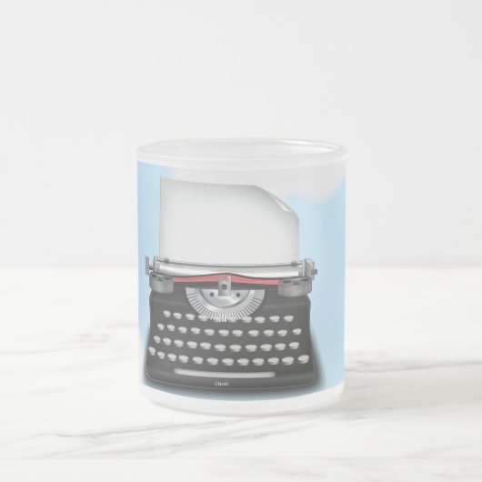 Schreibmaschinenhimmel Mattglastasse (Mittel)