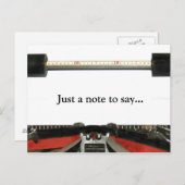 Schreibmaschinenhinweis Postkarte (Vorne/Hinten)