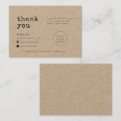 Schreibmaschinenkraft Danke, dass Sie eine Beipack Visitenkarte (Vorne/Hinten)