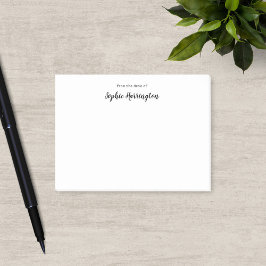 Schreibmaschinenname und Personalisierter Skriptna Post-it Klebezettel