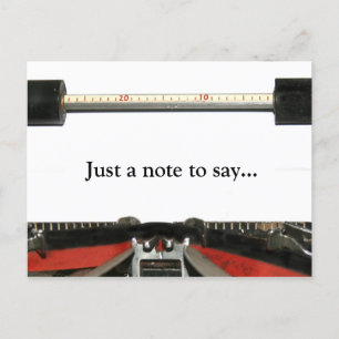 Schreibmaschinennotiz Postkarte