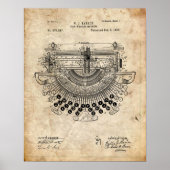 Schreibmaschinenpatent Poster (Vorne)