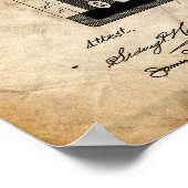 Schreibmaschinenpatent Poster (Ecke)