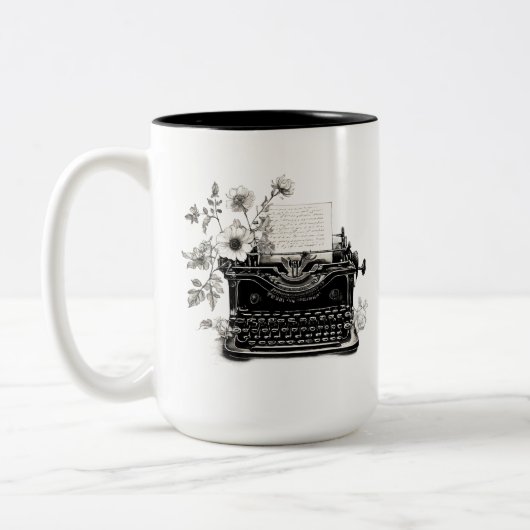 Schreibmaschinenpoets ttpd moderne Kunst neue ästh Zweifarbige Tasse (Links)