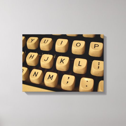 Schreibmaschinenschlüssel auf Leinwand (Vorderseite)