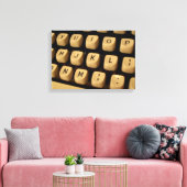 Schreibmaschinenschlüssel auf Leinwand (Insitu (Wohnzimmer))